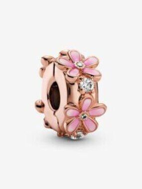 Pandora pink daisy clip-on charm